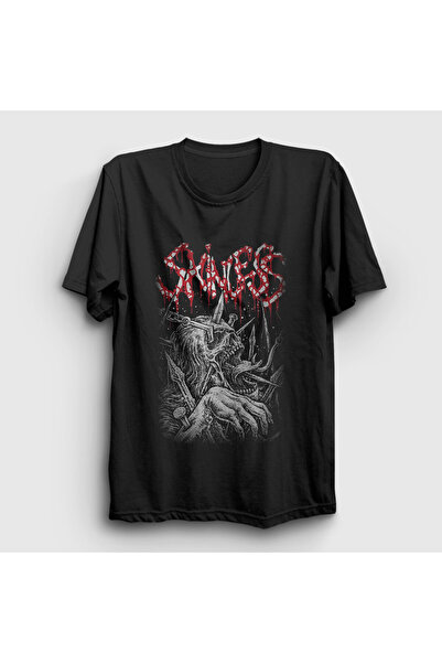 Presmono Unisex Black Skull Metal Skinless T-Shirt 569287Tt