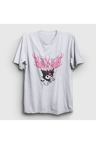 Presmono Unisex White Metal Music Kurami Kuromi T-Shirt 567860Tt