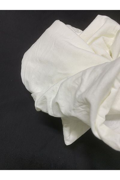 Yiğit Kumaş White Single Jersey Fabric, Piece 120X180 cm