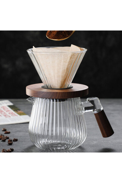 MIBRU Coffee Server V60 Heat Resistant Glass Range Coffee Server 600 ml
