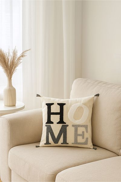HOMİNG Home Patterned Throw Pillow Case 45X45Cm 242167