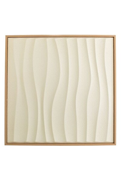 divendi-ro Tablou cu ramă de lemn și design abstract 3D cu textură nisipoasă, 52x52cm, maro