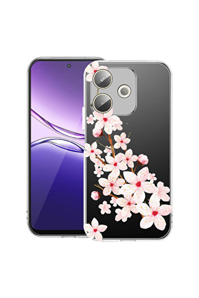bestcase Carcasă transparentă din silicon pentru OPPO A5 Pro 5G, floare de pr...