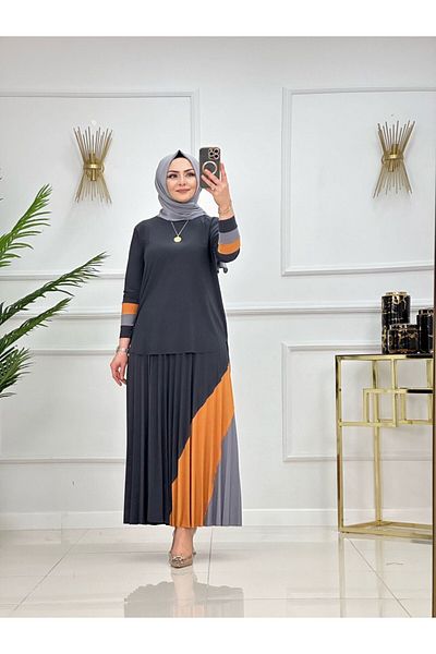 Valens Butik Women's Hijab Set 2 Piece Skirt & Blouse Set