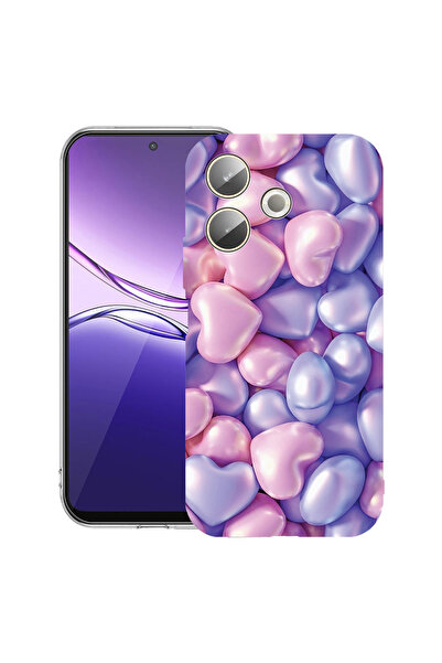 bestcase Διαφανής θήκη σιλικόνης για OPPO A5 Pro 5G, χρωματιστές καρδιές, 204...