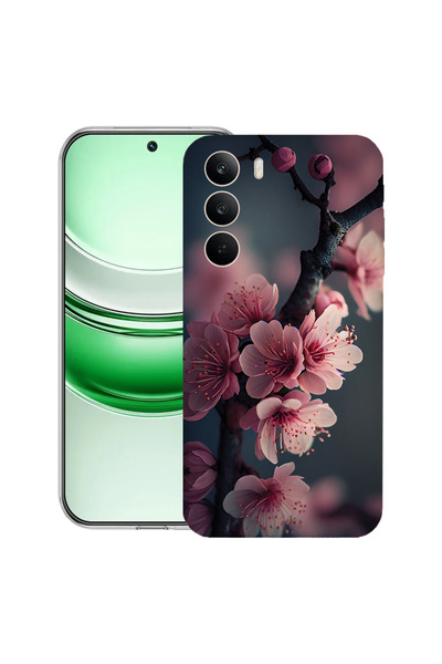 bestcase Διαφανής θήκη σιλικόνης για Realme C71, άνθος κερασιάς, 2041144 T 1374