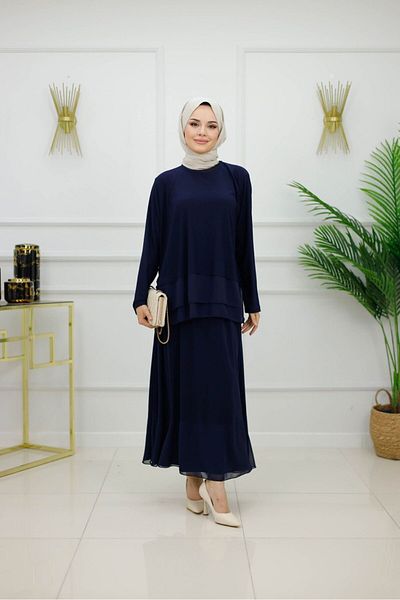 Valens Butik Women's Hijab Set 2 Piece Skirt & Blouse Set