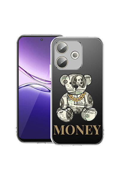 bestcase Carcasă transparentă din silicon pentru OPPO A5 Pro 5G, Ursuleț de p...