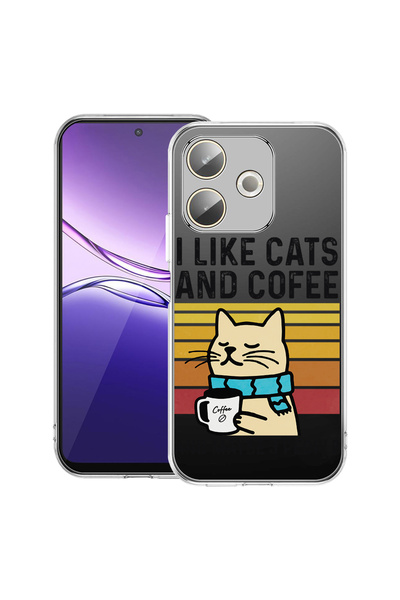 bestcase Carcasă transparentă din silicon pentru OPPO A5 Pro 5G, Pisici și ca...