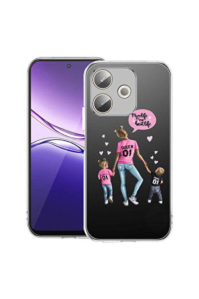 bestcase Carcasă transparentă din silicon pentru OPPO A5 Pro 5G, Mom Life Boy...