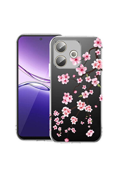 bestcase Carcasă transparentă din silicon pentru OPPO A5 Pro 5G, cireș japone...