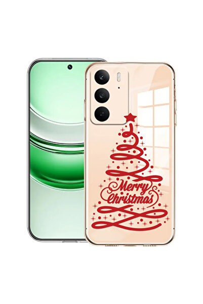 bestcase Carcasă transparentă din silicon pentru Realme C71, Brad de Crăciun,...