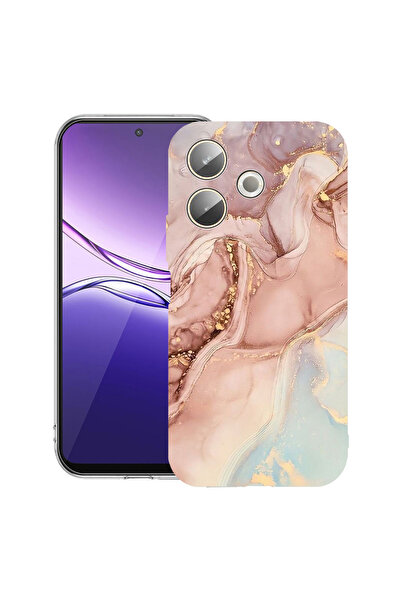 bestcase Carcasă transparentă din silicon pentru OPPO A5 Pro 5G, roz marmoră,...