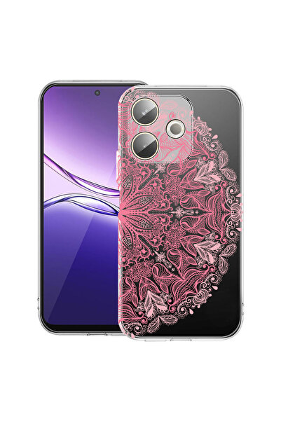 bestcase Carcasă transparentă din silicon pentru OPPO A5 Pro 5G, roz dantelă,...