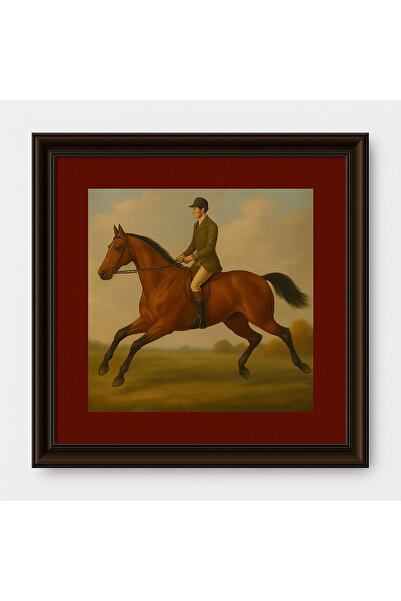 THE IVY CONCEPT STORE The Noble Run Serisi At / Binici Çerçeveli Tablo