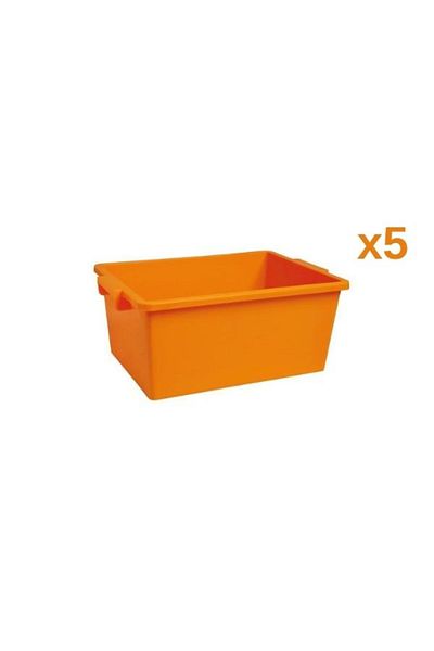 MOONFER 5Pcs Lidless Storage Box Kindergarten Storage Box Toy Box Archive Storage