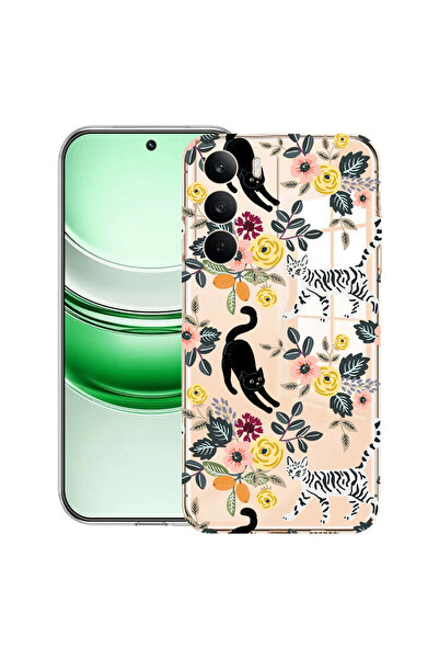 bestcase Διαφανής θήκη σιλικόνης για Realme C71, μοτίβο Cat, 2041144 T 1429