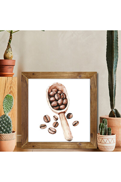 woodhomeworks Еднопарчева декоративна картина за кухня с рамка от естествено ...