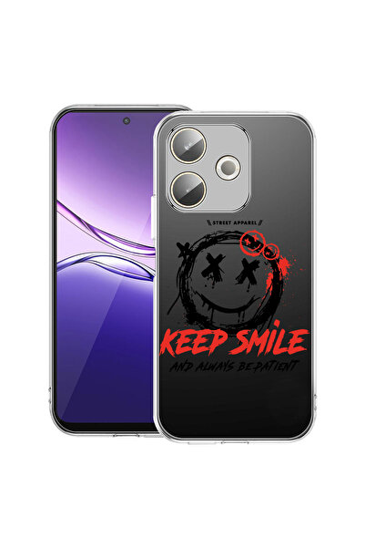 bestcase Carcasă transparentă din silicon pentru OPPO A5 Pro 5G, Keep Smile, ...