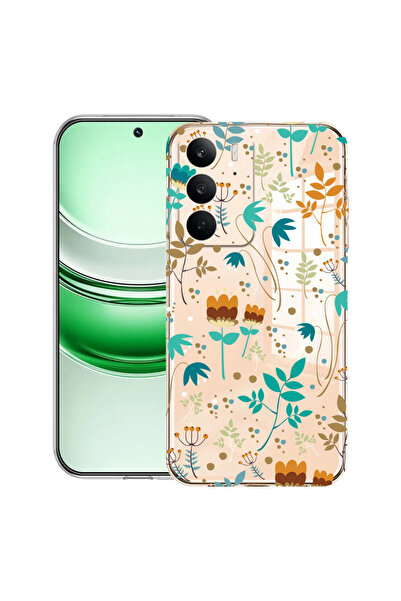 bestcase Carcasă transparentă din silicon pentru Realme C71, flori de primăva...