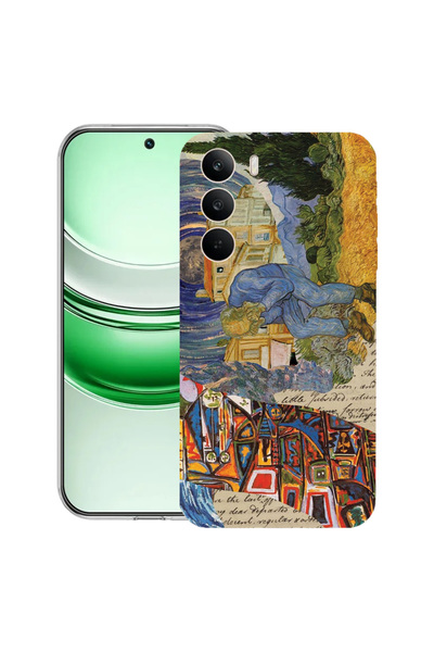 bestcase Carcasă transparentă din silicon pentru Realme C71, stil Van Gogh, 2...