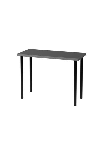 IKEA çalışma masası, koyu gri-siyah, 100x45 cm