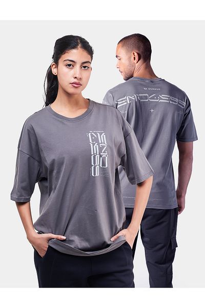 duneus Unisex Casual T-Shirt - Grey
