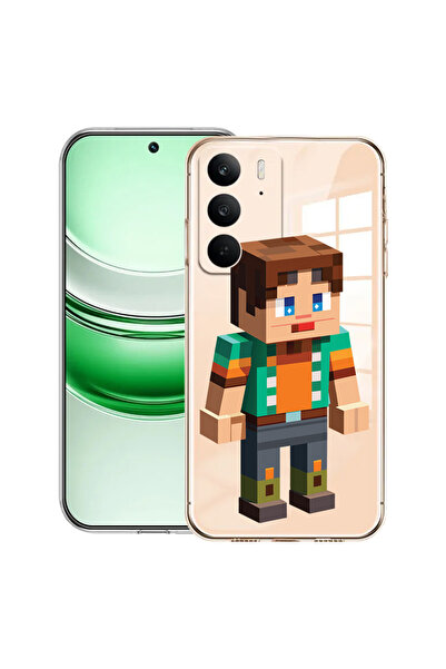 bestcase Carcasă transparentă din silicon pentru Realme C71, personaj Minecra...