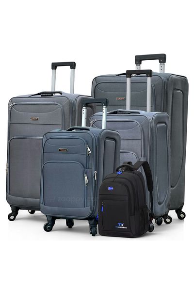 ZAAPPY Soft Material (20/24/28/32 Inch) Luggage - Stylish Backpack Combo, Blue