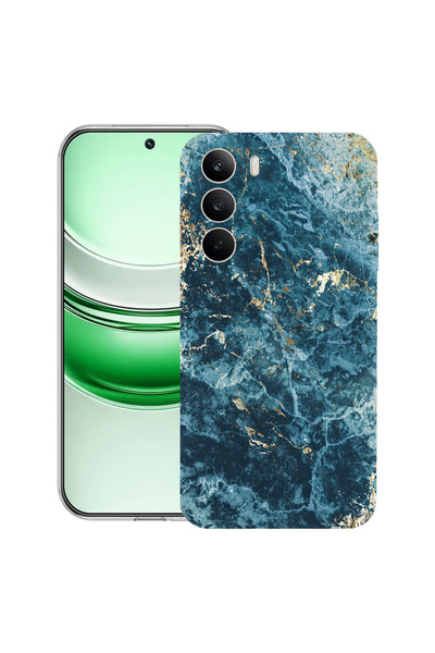 bestcase Carcasă transparentă din silicon pentru Realme C71, marmură - verde ...