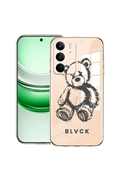 bestcase Carcasă transparentă din silicon pentru Realme C71, Teddy Bear Blvck...