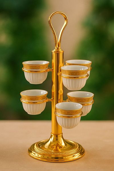 ALMASA Luxury golden cup holder