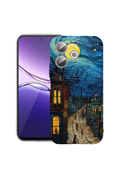 bestcase Carcasă transparentă din silicon pentru OPPO A5 Pro 5G, Van Gogh Cit...