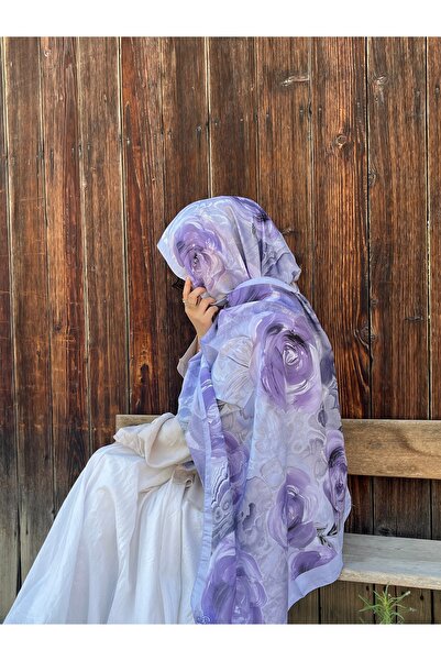 Genel Markalar Pamuklu Rose Desen Şal