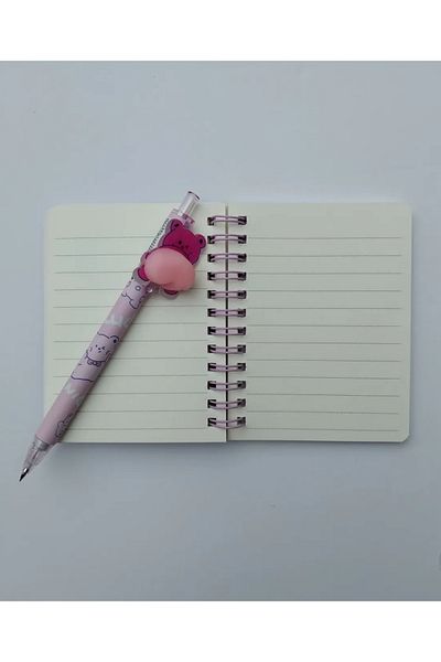 BALCI HEDİYELİK Notepad small size spiral beaded po-pofter (1 piece)