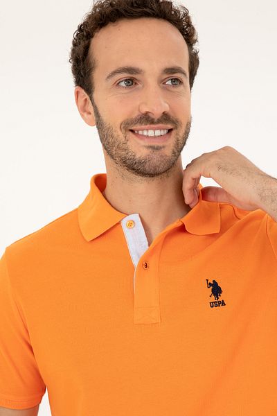 U.S. Polo Assn. Men's Orange Polo Shirt