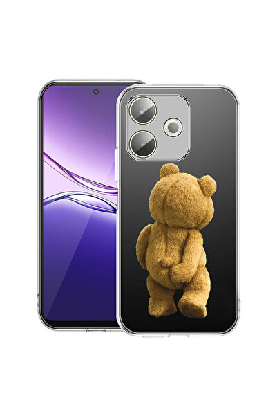 bestcase Carcasă transparentă din silicon pentru OPPO A5 Pro 5G, Teddy Bear Hidden Shot, 2042415 T 1441