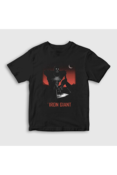 Presmono تي شيرت أسود للأطفال للجنسين مطبوع عليه Iron Giant 568802tt