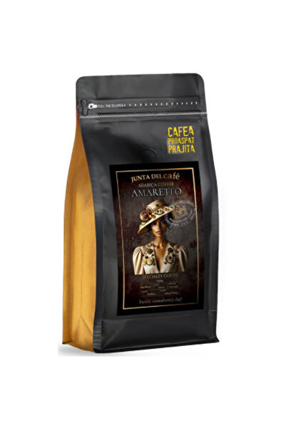 JUNTA DEL CAFÉ Cafea proaspăt prăjită, aromă de Amaretto, 100% Arabica, 250 g, la ibric