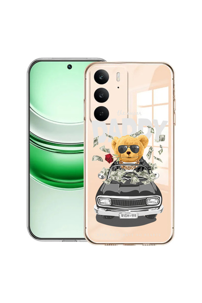 bestcase Carcasă transparentă din silicon pentru Realme C71, Daddy Teddy Bear...