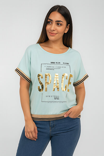 Stylein Girls' Mint SPACE Print T-Shirt