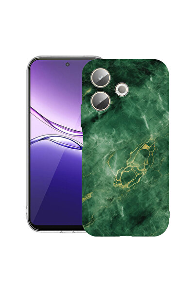 bestcase Carcasă transparentă din silicon pentru OPPO A5 Pro 5G, marmură verd...