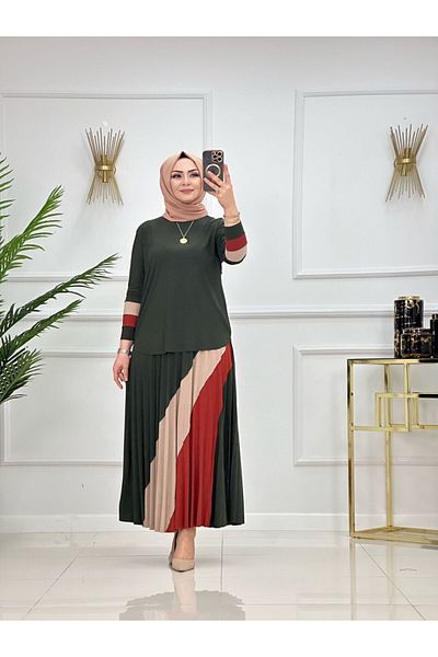 Valens Butik Women's Hijab Set 2 Piece Skirt & Blouse Set