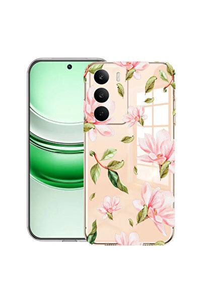 bestcase Carcasă transparentă din silicon pentru Realme C71, Colecția Flowers...