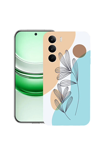 bestcase Carcasă transparentă din silicon pentru Realme C71, floare abstractă...