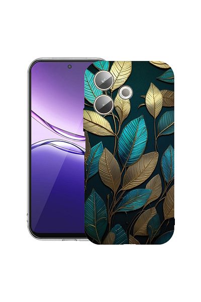 bestcase Clear Silicon Case For OPPO A5 Pro 5G, Golden Feathers, 2042415 T 1164