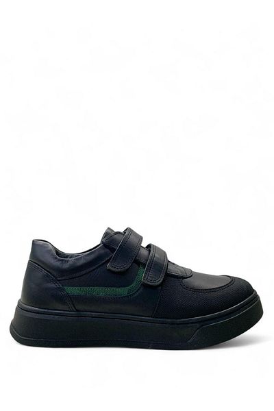 Tuğba Ortopedi 819 Orthopedic 100% Genuine Leather Young Black School Shoes