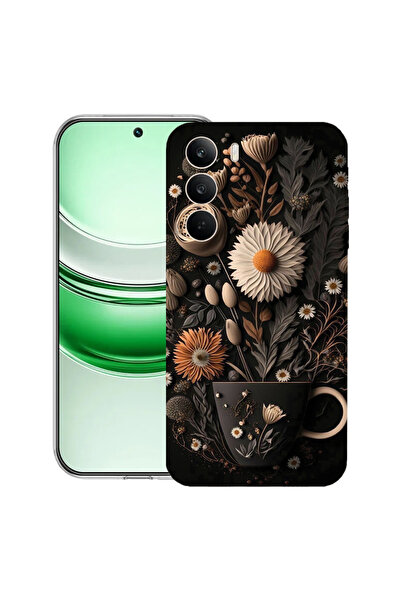 bestcase Carcasă transparentă din silicon pentru Realme C71, Happy Flowers, 2041144 T 1159