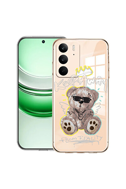 bestcase Carcasă transparentă din silicon pentru Realme C71, Teddy Bear Keep ...