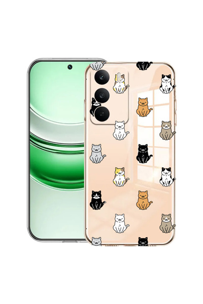 bestcase Διαφανής θήκη σιλικόνης για Realme C71, μοτίβο Cat, 2041144 T 1027